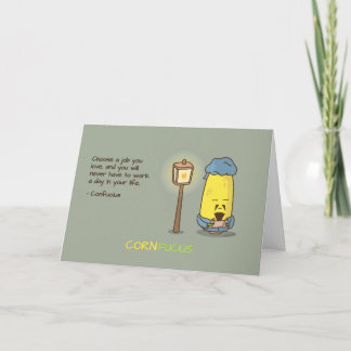 Cute & Punny Confucius Motivational Quote Card