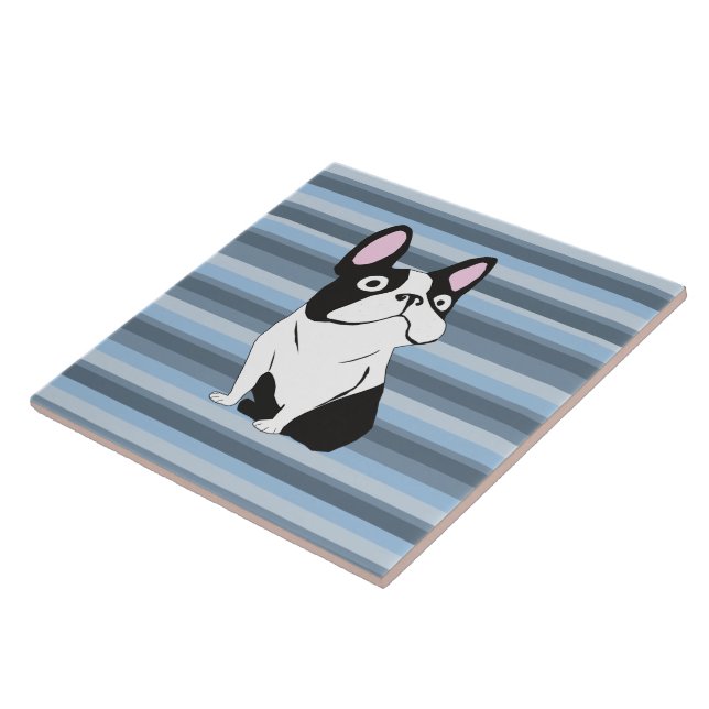 Cute pup ceramic tile (Side)