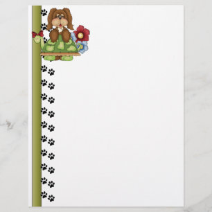 Cute Pup Turtle Letterhead