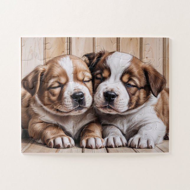 Cute puppies jigsaw puzzle (Horizontal)