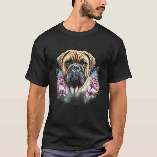 cute puppies lovely bullmastiff dog holder lover d T-Shirt (Front)