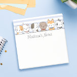 Cute Puppies Personalized Post-it Notes<br><div class="desc">Easily personalize this notepad with your custom name and title. The design features a bunch of cute hand-drawn cartoon dogs.</div>