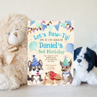 Cute puppies puppy party let's paw-ty