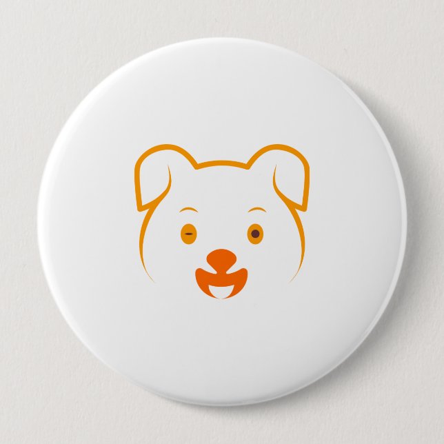 Cute Puppy 10 Cm Round Badge (Front)