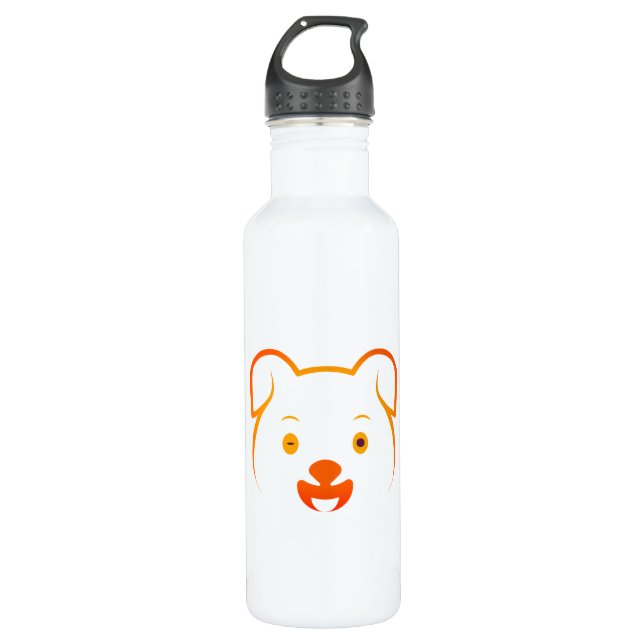 Cute Puppy 710 Ml Water Bottle (Front)