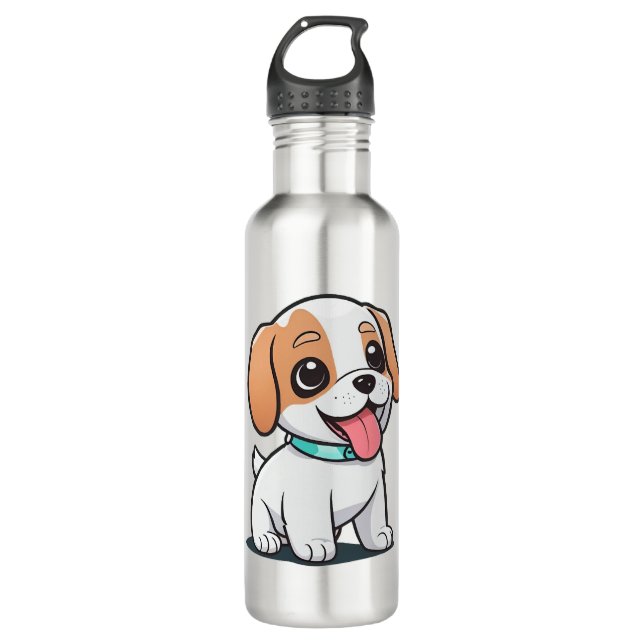 Cute Puppy 710 Ml Water Bottle (Front)