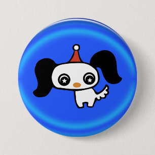 cute puppy 7.5 cm round badge