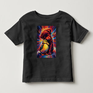 Cute Puppy and Duckling Hug Pop Art Toddler T-Shirt