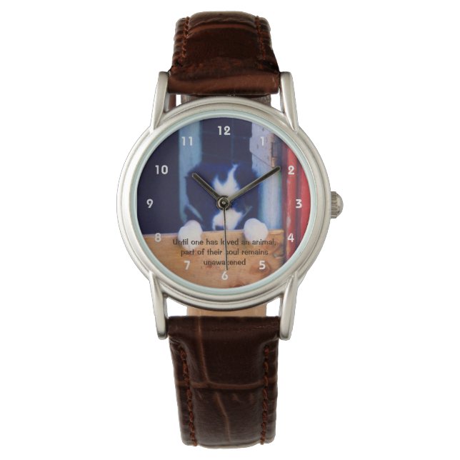 Cute Puppy Animals Inspirational Quote   Watch (Front)