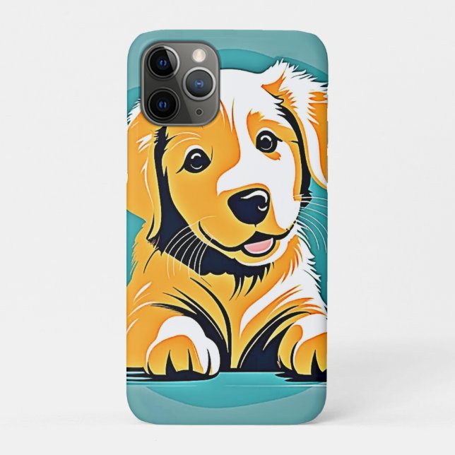 Cute Puppy Art Design Case-Mate iPhone Case (Back)