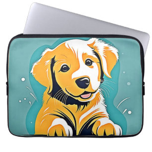 Cute Puppy Art Design Laptop Sleeve