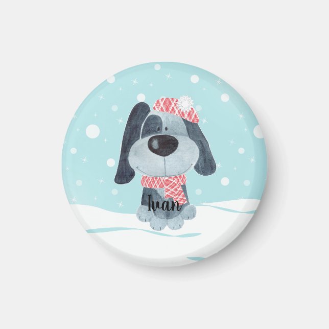 Cute puppy, baby magnet (Front)