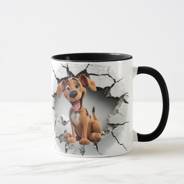 Cute puppy background mug (Right)