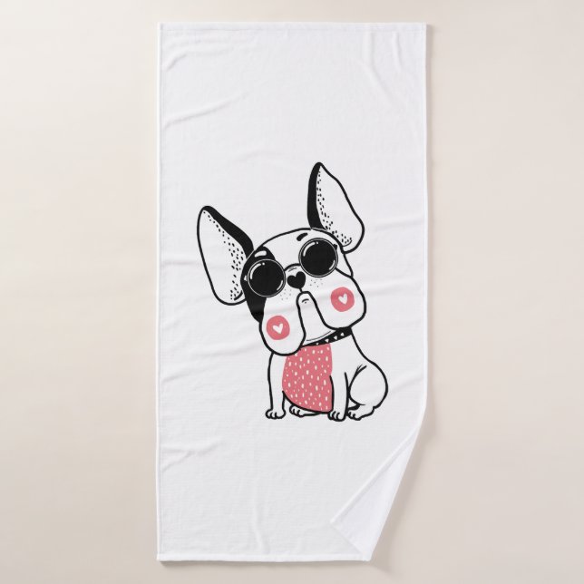 cute puppy bath towel (Bath Towel)