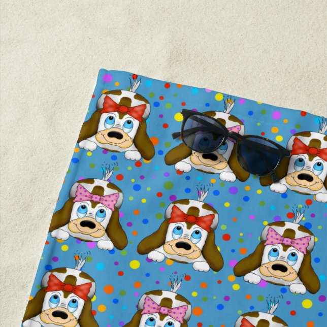 Cute Puppy Beach Towel (In Situ)
