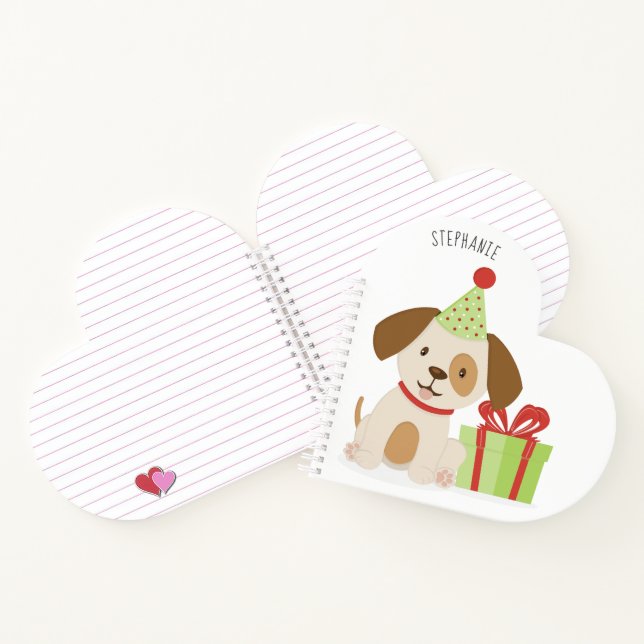 Cute Puppy Birthday Notebook (Inside)