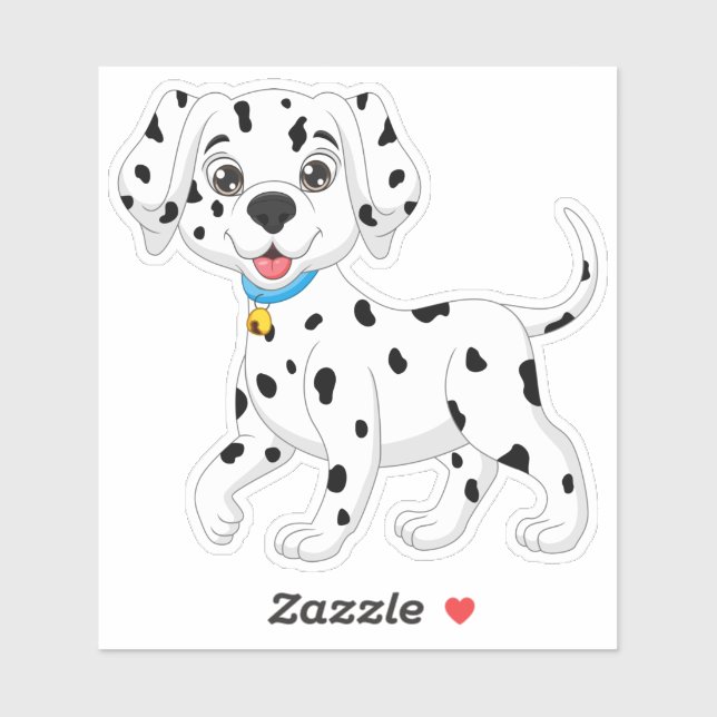 Cute Puppy Black White Spotted Fire Dog Dalmatian (Sheet)