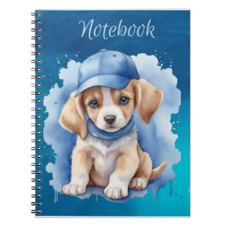 Cute Puppy Blue Eyes Floppy Ears Spiral Notebook 