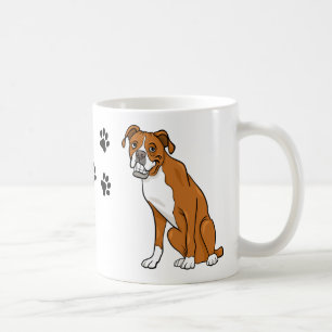 Cute Puppy Cartoon Boxer Dog Coffee Mug