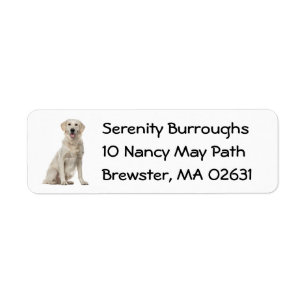 Cute Puppy Cartoon Dog Mum Golden Retriever Label Return Address Label