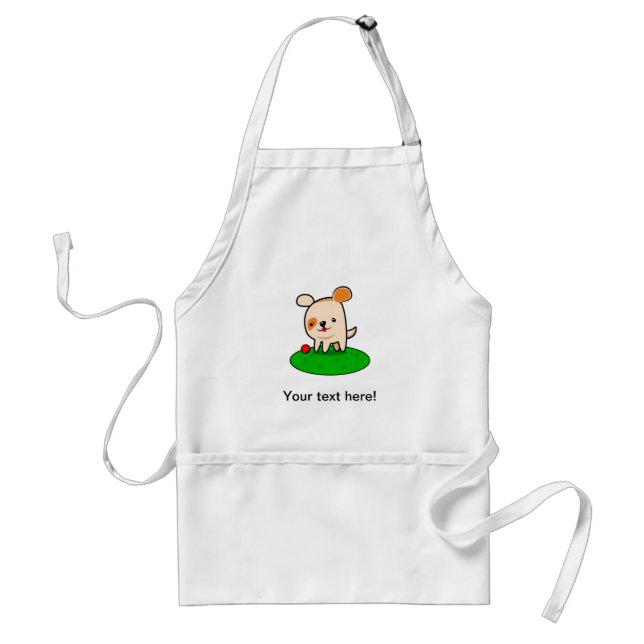 Cute puppy cartoon standard apron (Front)