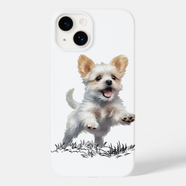 “Cute Puppy Case-Mate iPhone 14 Case – Stylish Dog (Back)