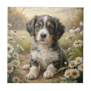 Cute Puppy Ceramic Tile