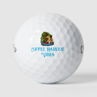 Cute Puppy Coffee Harvest Golf Balls