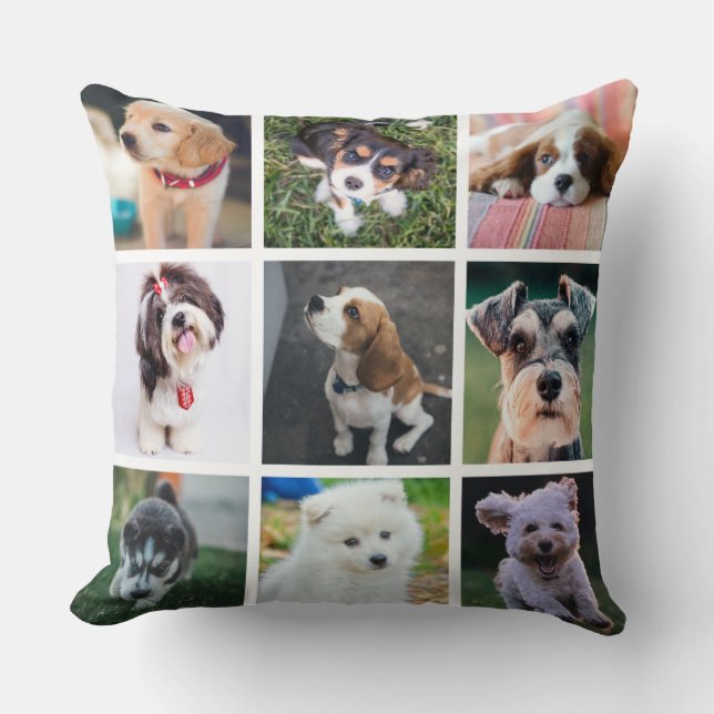 Cute Puppy Collage Cushion (Front)