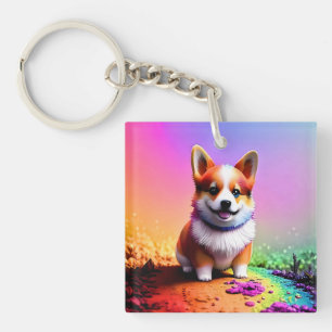 Cute Puppy Corgi Dog-36475 Key Ring