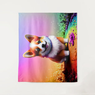 Cute Puppy Corgi Dog-36475 Tapestry