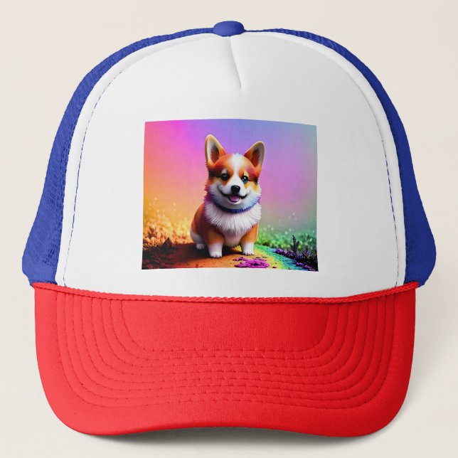 Cute Puppy Corgi Dog-36475 Trucker Hat (Front)