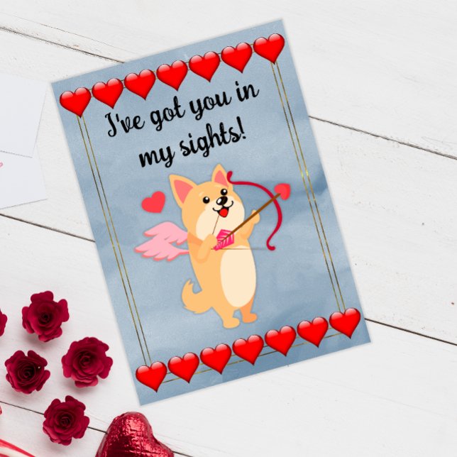 Cute Puppy Cupid Valentine's Day Card (Creator Uploaded)