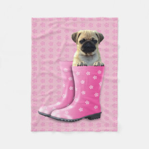 Cute Puppy Custom Fleece Blanket, 30"x40"