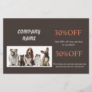cute puppy dog animal pet SPA veterinarian Flyer