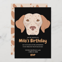 Cute puppy dog birthday party invitation. invitation