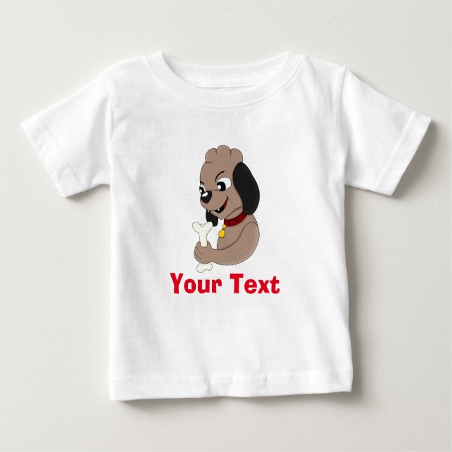 Cute puppy dog cartoon baby T-Shirt (Front)