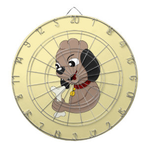 Cute puppy dog cartoon dart board