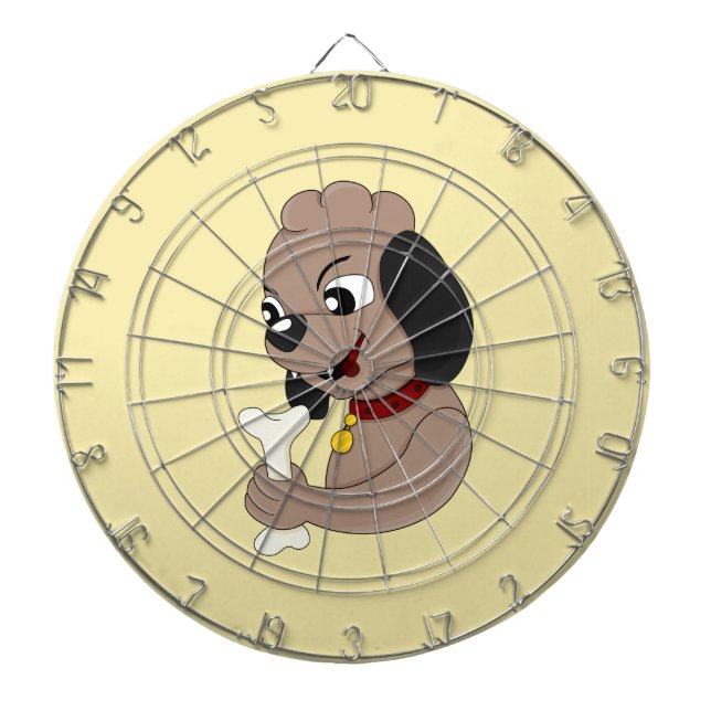 Cute puppy dog cartoon dart board (Front)