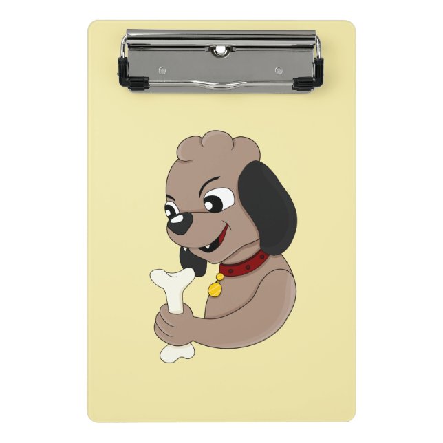Cute puppy dog cartoon mini clipboard (Front)