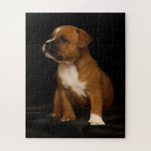 Cute Puppy Dog English Staffordshire Bull Terrier Jigsaw Puzzle