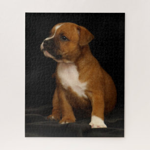 Cute Puppy Dog English Staffordshire Bull Terrier Jigsaw Puzzle