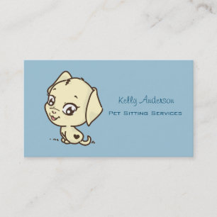 Cute Puppy Dog Illustration Business Card