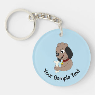 Cute puppy dog keychain