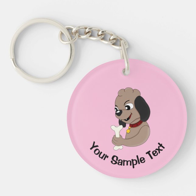 Cute puppy dog keychain (Front)