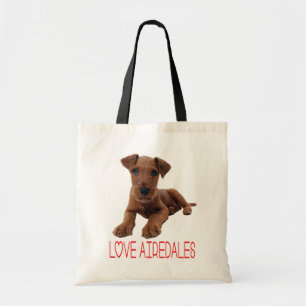 Cute Puppy Dog Lover Airedale Terrier Tote Bag