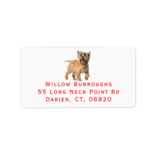 Cute Puppy Dog Lover Cairn Terrier Label