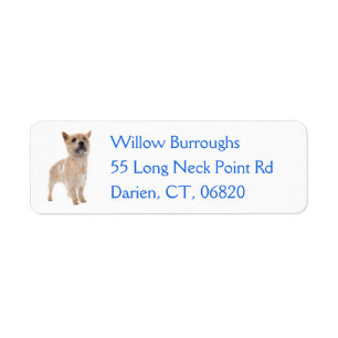 Cute Puppy Dog Lover Cairn Terrier Return Address Label