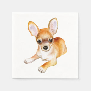 Cute Puppy Dog Lover Chihuahua Party Napkin