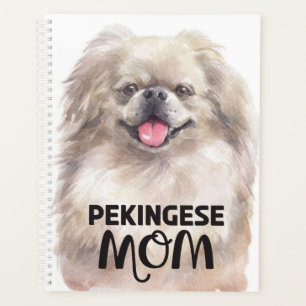 Cute Puppy Dog Lover Gift Watercolor Pekingese Planner